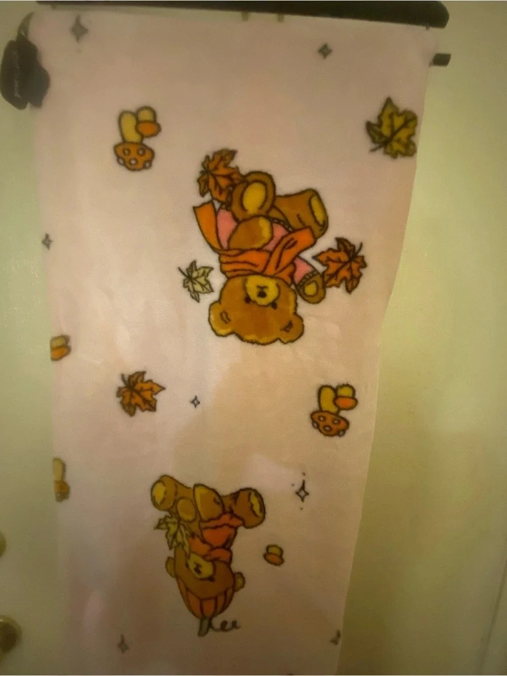 Betsey Johnson Ultra Soft Plush Throw Bear Mushroom Floral Pink & Orange
